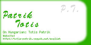 patrik totis business card